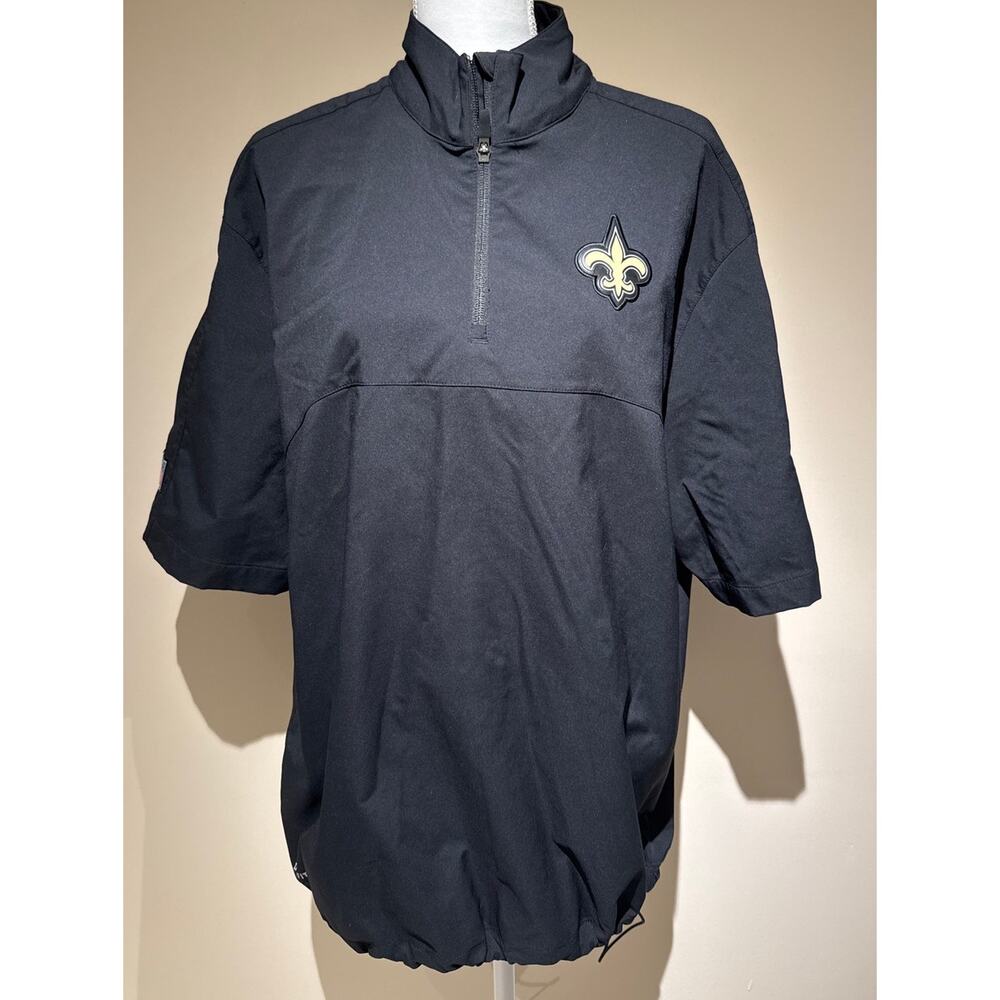 Nike NFL Onfield‎ Apparel Saints Dri-Fit Quarter Zip Short Sleeve Size L